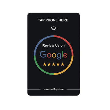JustTap - Credit Card Sized Google Review Card